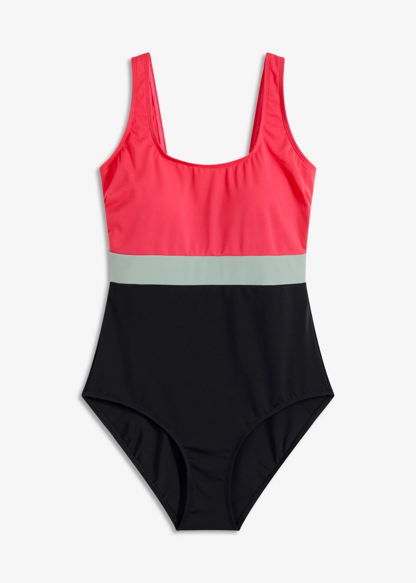 Costum de baie cu uscare rapidă și model color block • pink-paradis/gri-verde/negru • magazin bonprix
