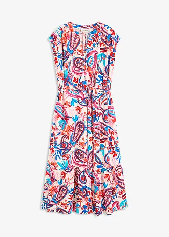 Robe-chemise fluide en viscose • écru-mangue-fraise-rose-bleu glacier floral • Boutique bonprix