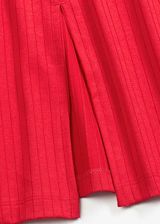 Geribde jersey rok • dieprood • bonprix online shop