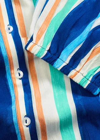 Halenka ze strukturované viskózy • arktická modro-světle modro-bílá s proužky • bonprix obchod