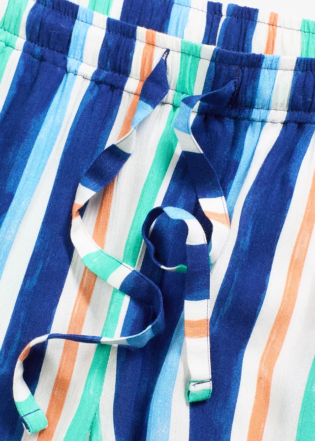Short à taille élastiquée en viscose • bleu arctique/bleu clair/blanc rayé • product-page.page-title-suffix
