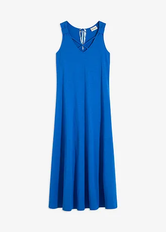 Jurk met spaghettibandjes van biologisch katoen, Kleur: arctisch blauw