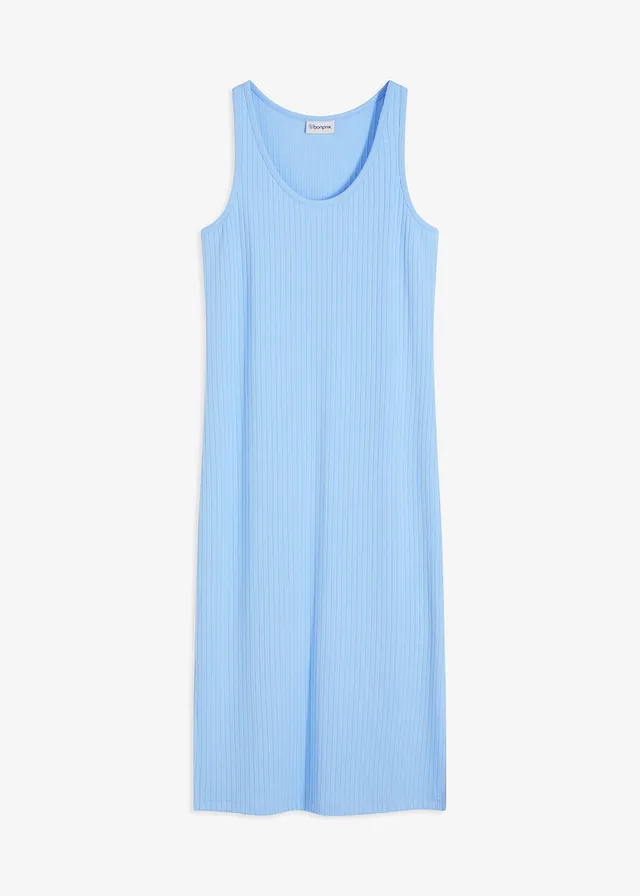 Rochie midi din material ripsat moale