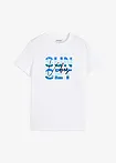 wit grafische print