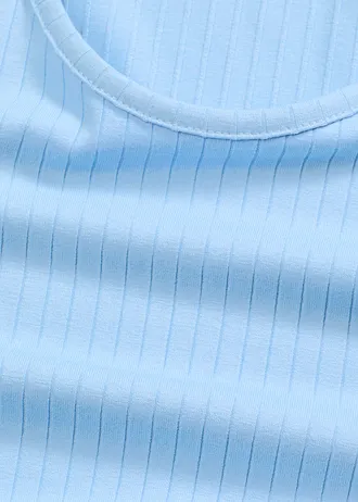 Midi šaty z měkkého žebrovaného materiálu • světle modrá • bonprix obchod