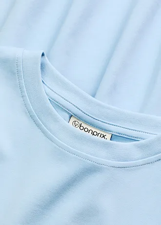 Oversize úpletové šaty z těžké organické bavlny • světle modrá • bonprix obchod