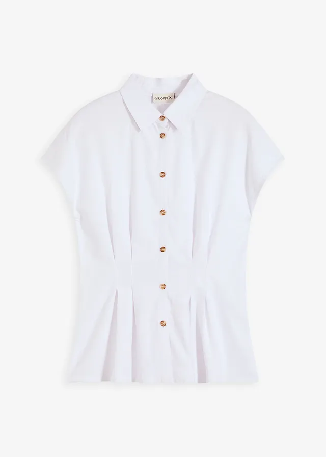 Blúzka s krátkym rukávom, vzdušný plátený mix