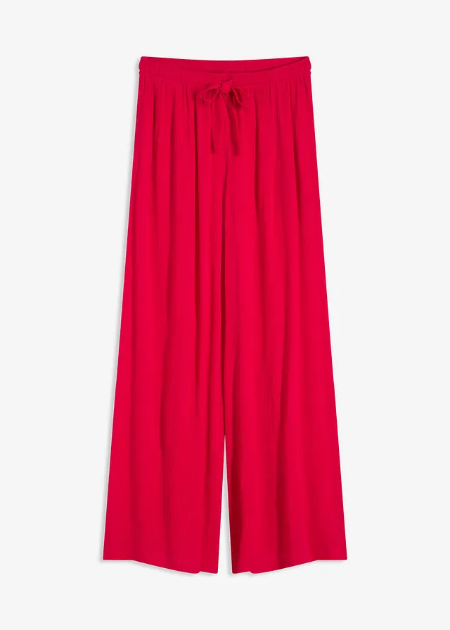Wijde broek van soepele viscose