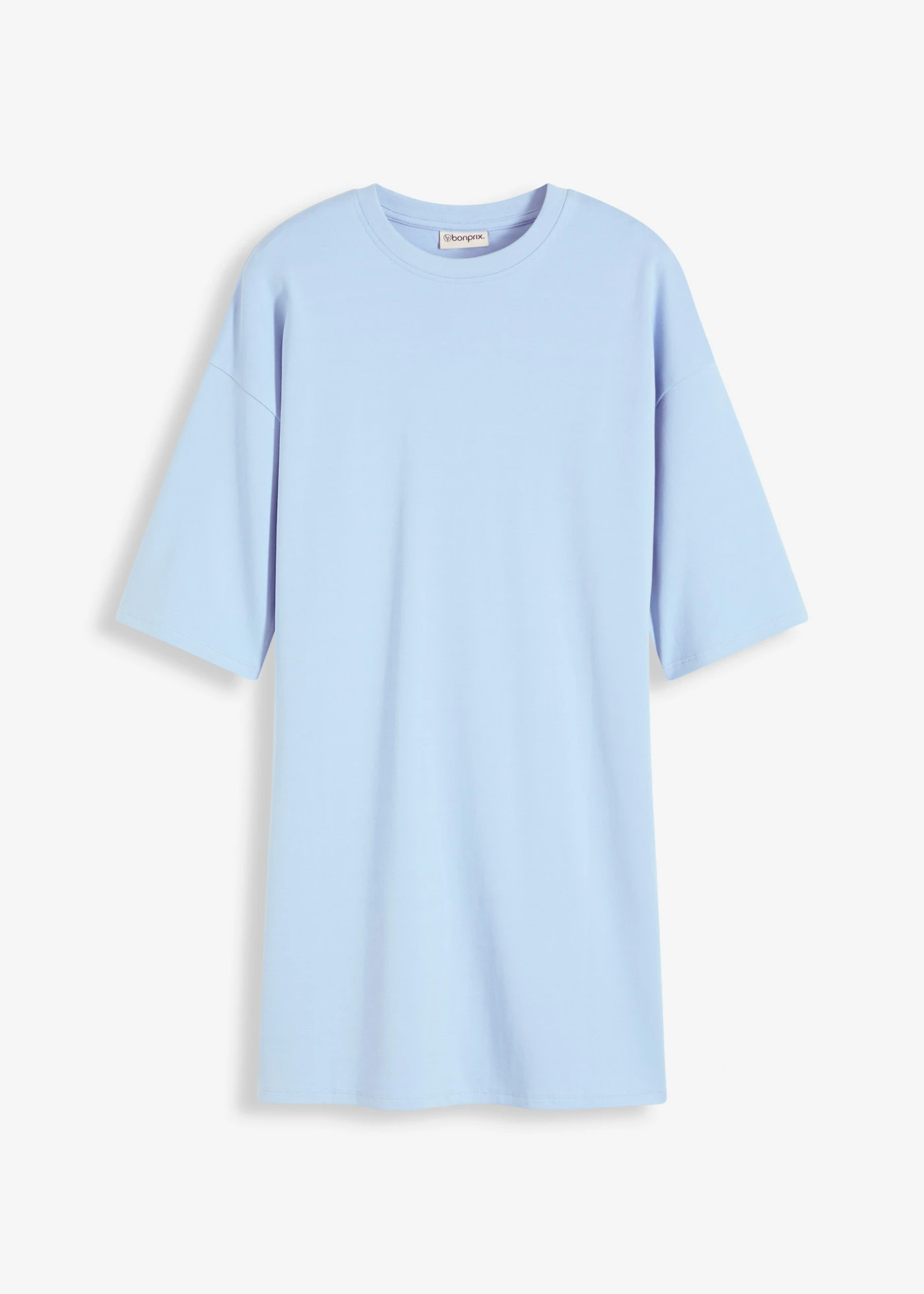 Oversize úpletové šaty z těžké organické bavlny • světle modrá • bonprix obchod