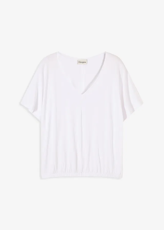 Oversize tričko z měkké viskózové směsi • bílá • bonprix obchod