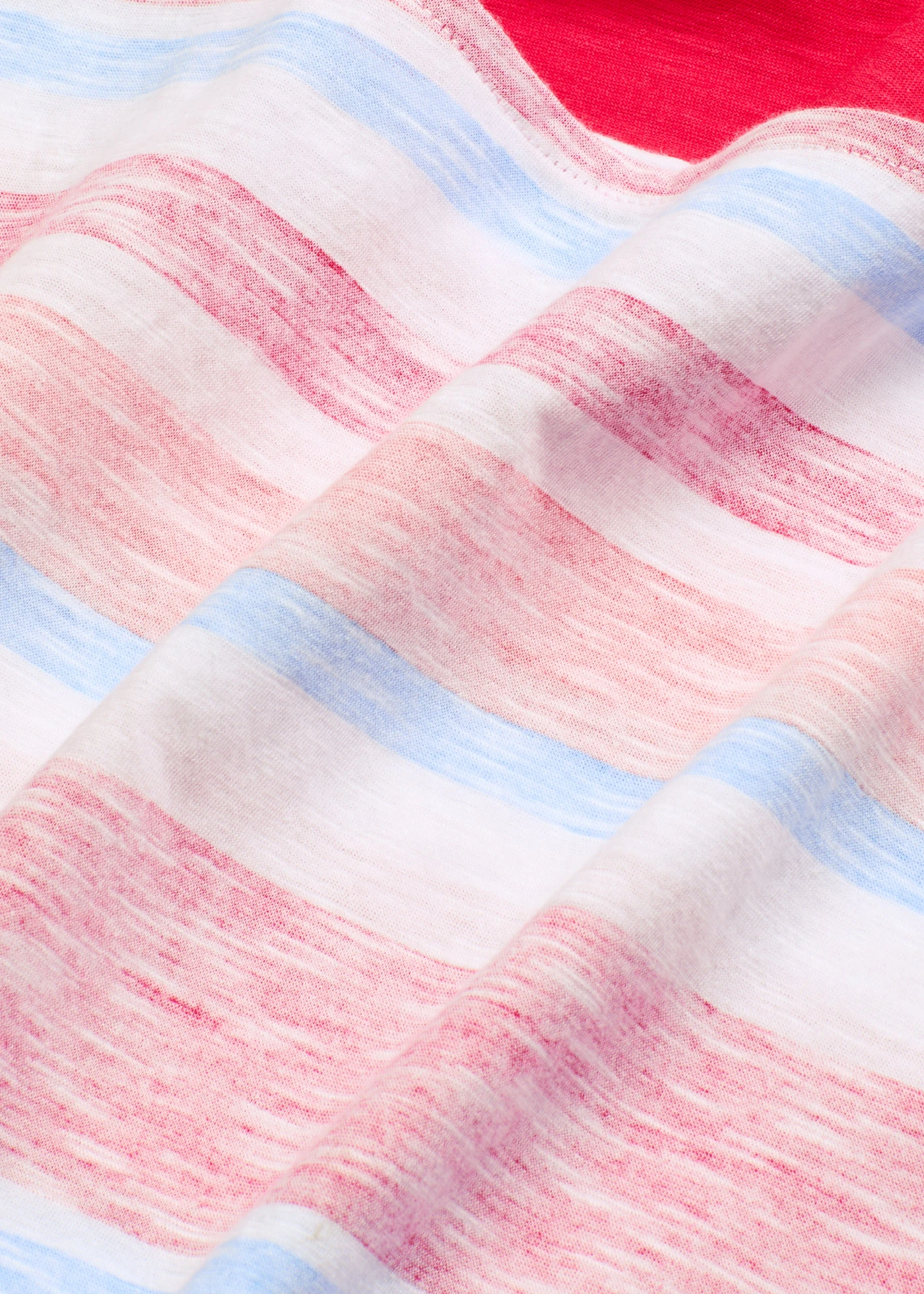 T-shirt van puur biologisch katoen • dieprood-lichtzalm-wit gestreept • bonprix online shop