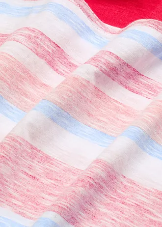 T-shirt van puur biologisch katoen • dieprood-lichtzalm-wit gestreept • bonprix online shop