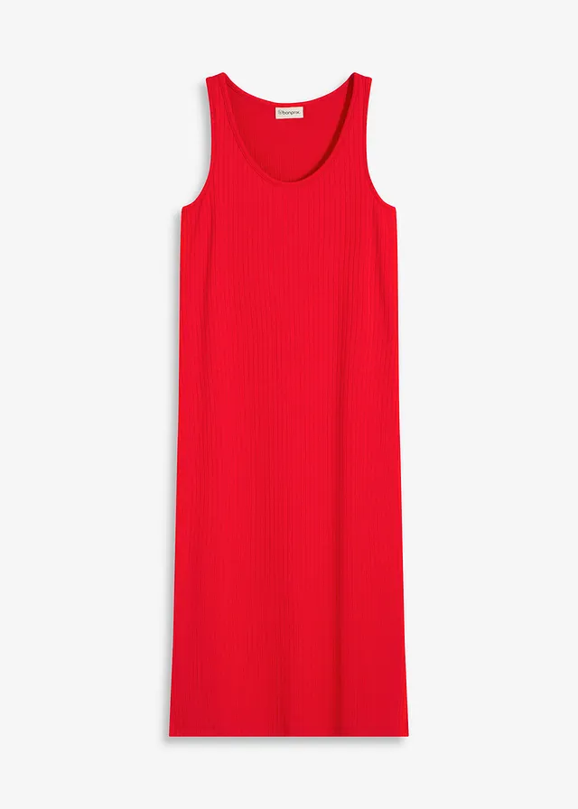 Rochie midi din material ripsat moale