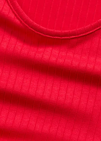 Midi šaty z měkkého žebrovaného materiálu • sytě červená • bonprix obchod