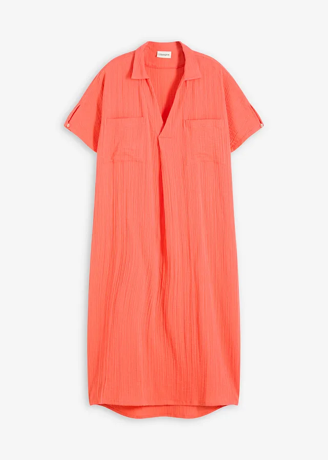 Kaftan jurk van zachte mousseline