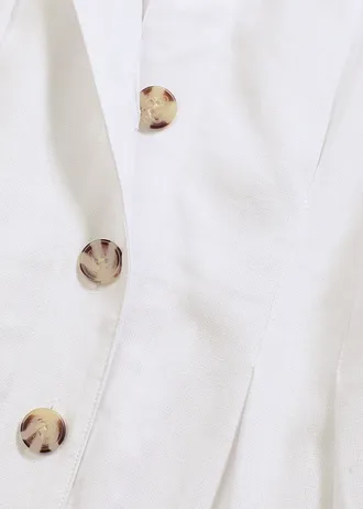 Midi šaty z lehké lněné směsi • bílá • bonprix obchod