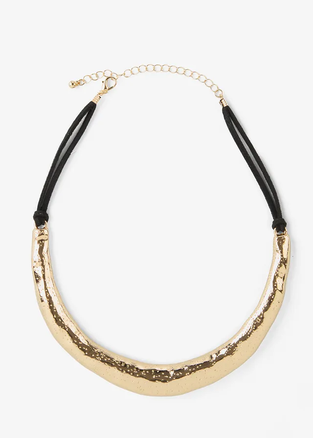 Choker met metalen element, Kleur: goudkleurig
