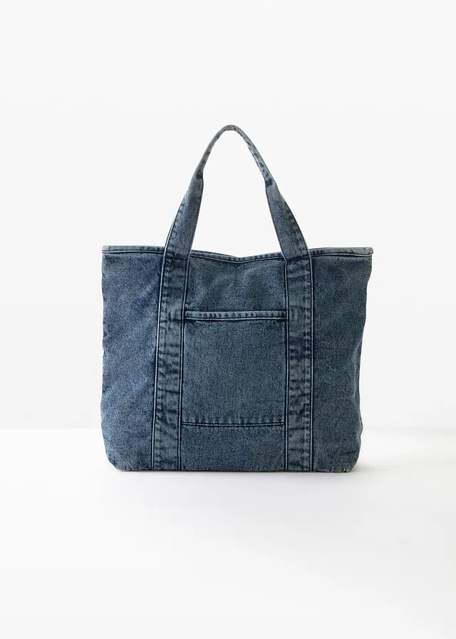 Cabas en denim, Couleur: bleu clair denim