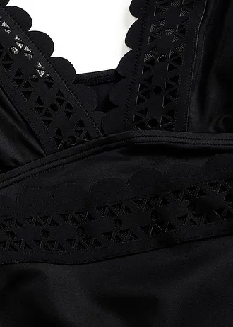 Costum de baie cu inserții laser-cut • negru • magazin bonprix