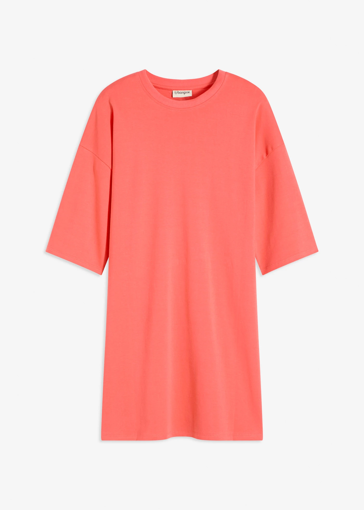 Oversize úpletové šaty z těžké organické bavlny • světle lososová • bonprix obchod