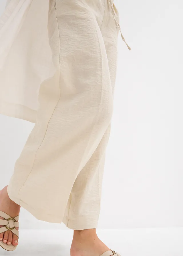 Jupe-culotte fluide en viscose mélangée • écru • product-page.page-title-suffix