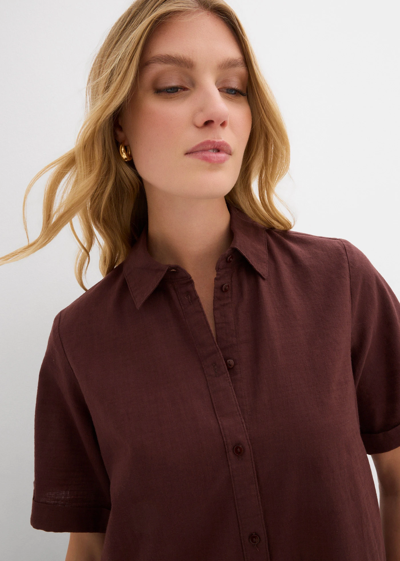 Košilové šaty z čisté bavlny • hnědá terakota • bonprix obchod