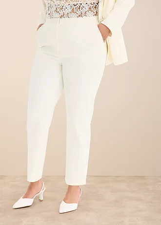 Strečové kalhoty, barva: přírodní bílá