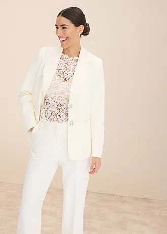 Blazer met sierknopen • wolwit • bonprix online shop