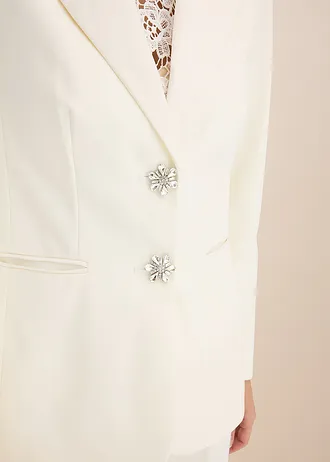 Blazer met sierknopen • wolwit • bonprix online shop
