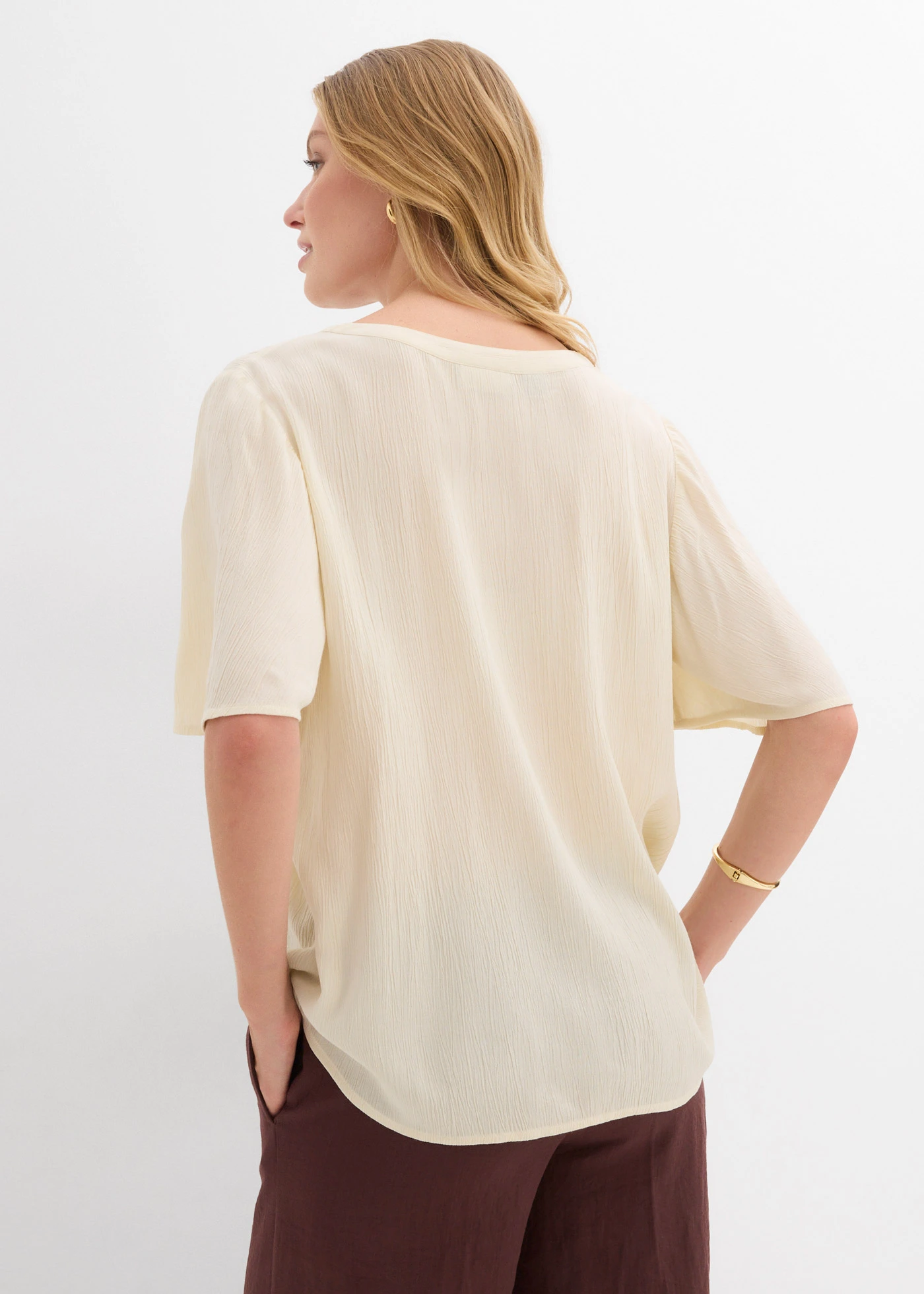 Tuniekblouse van soepele viscose • ecru • bonprix online shop