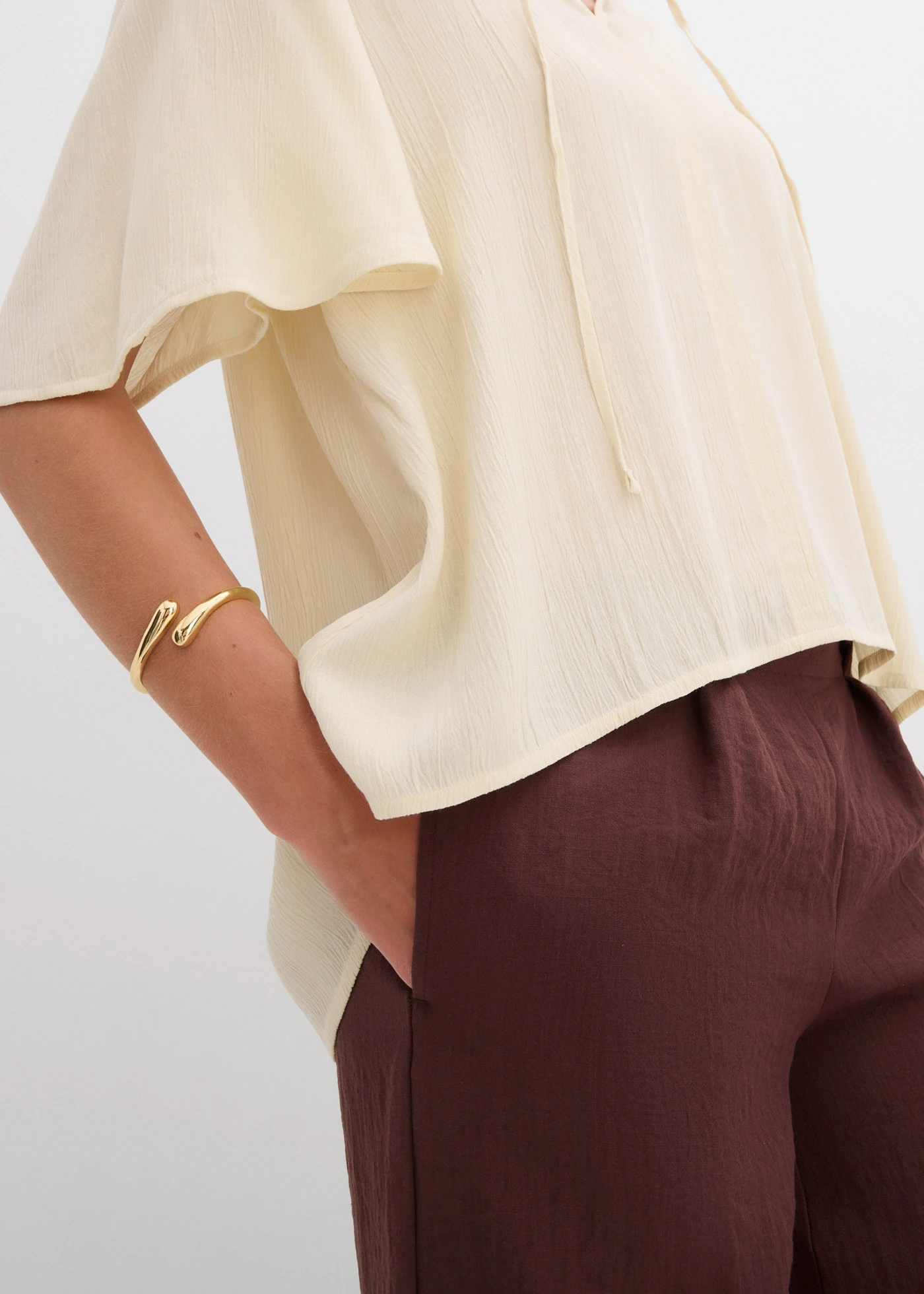 Tuniková halenka s křidélkovými rukávy • přírodní • bonprix obchod