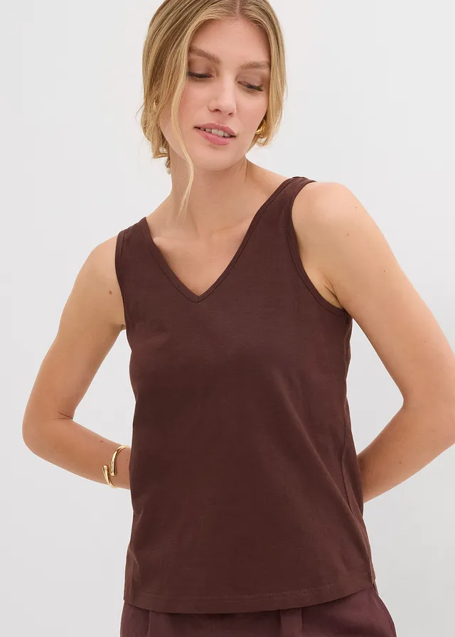 Tanktop van biologisch katoen (set van 2) • wolwit-terrabruin • product-page.page-title-suffix