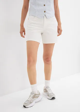 Short en jean, taille mi-haute • blanc • Boutique bonprix