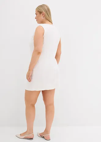 Džínové šaty, barva: bílý denim