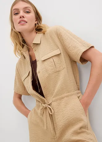 Overal z jemné viskózové směsi • nová béžová • bonprix obchod