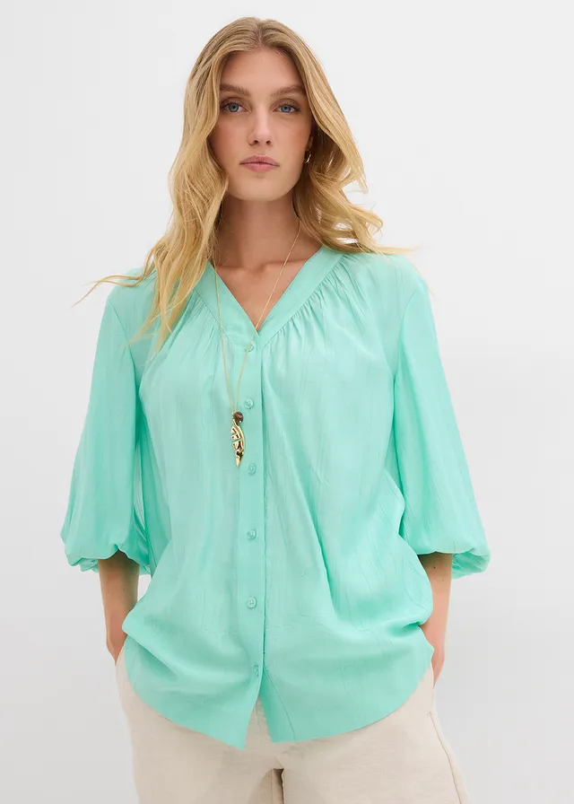 Oversized blouse in een zachte viscosemix