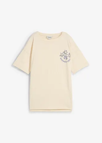 Boxy shirt van puur katoen • beige-mat blauw-zwart • bonprix online shop