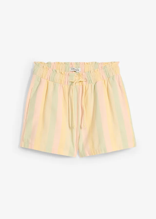 Pantaloni scurți din mix aerisit de in