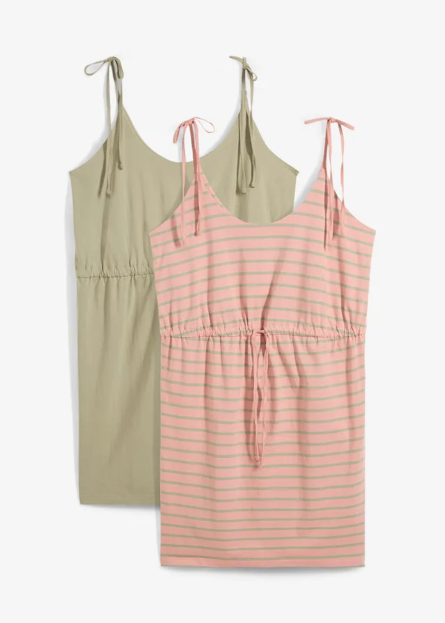 Džersejové šaty z čistej bavlny (2 ks)