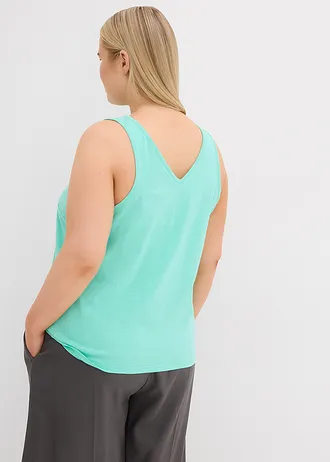 Tanktop van katoen (set van 2) • wolwit-terrabruin plus size • bonprix online shop