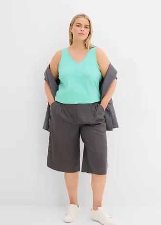 Tanktop van katoen (set van 2) • wolwit-terrabruin plus size • bonprix online shop