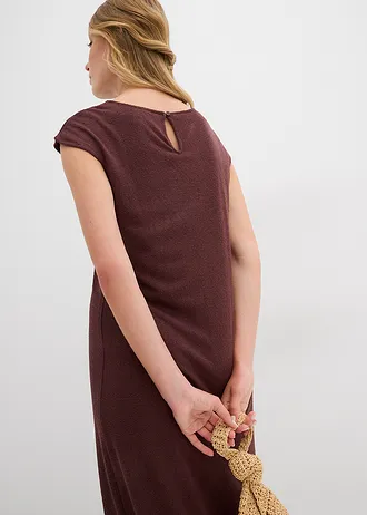 Midi šaty ze vzhledem pleteniny • hnědá terakota • bonprix obchod