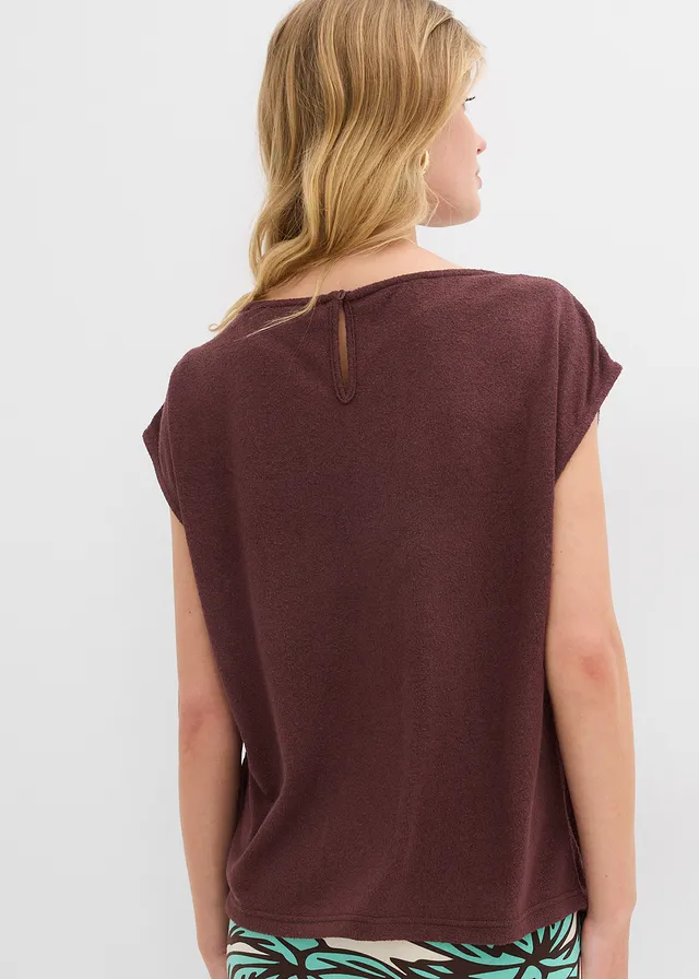 T-shirt oversize aspect maille • acajou foncé • product-page.page-title-suffix