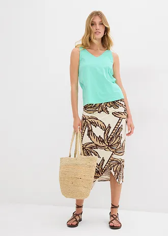 Tanktop van katoen (set van 2) • mentholblauw-ecru • bonprix online shop