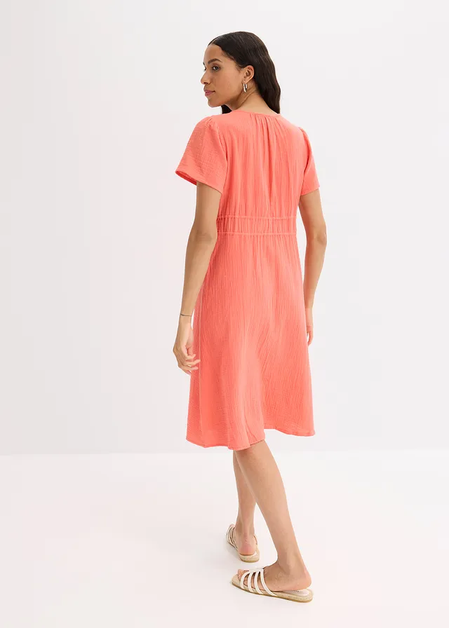 Tuniekjurk van mousseline • lichtzalm • product-page.page-title-suffix