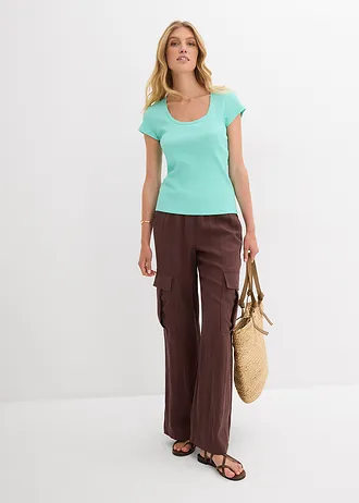 T-shirt 100% coton, Couleur: menthe glaciale