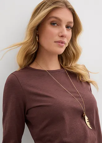 Tričko z čisté organické bavlny (2 ks v balení) • přírodní bílá + hnědá terakota • bonprix obchod