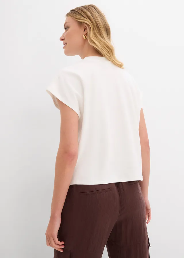 T-shirt 100% coton, Couleur: écru