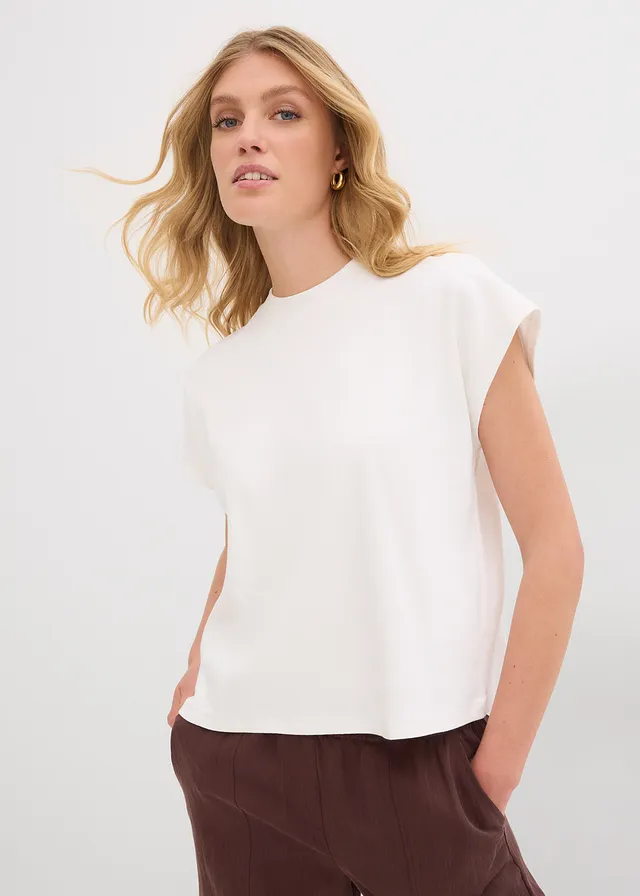 T-shirt 100% coton, Couleur: écru