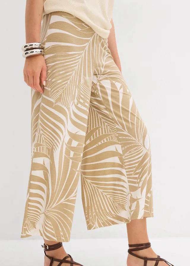 Culotte van een zachte viscosemix • wolwit-new beige met print • product-page.page-title-suffix